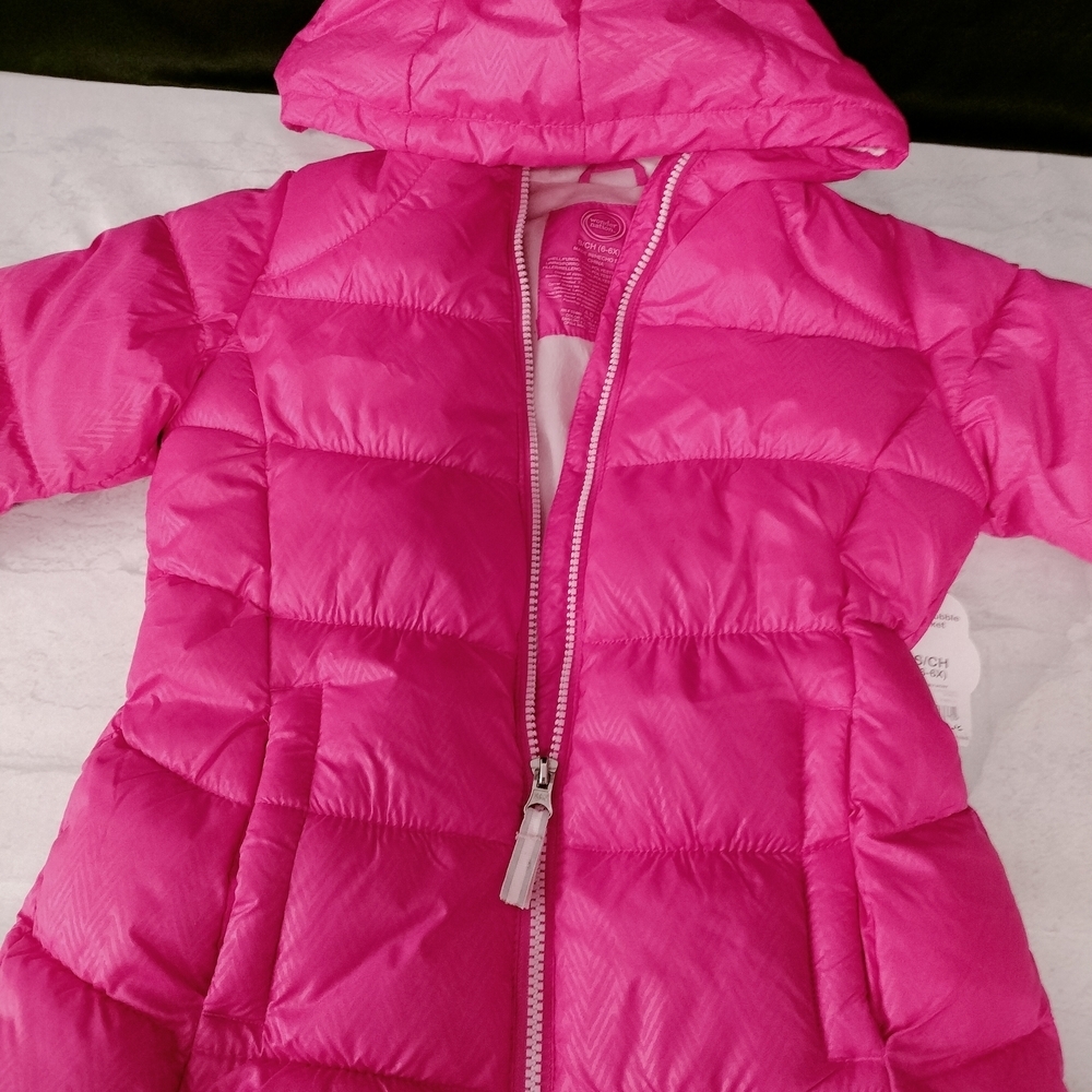 Wonder Nation Pink Girls' Bubble Jacket